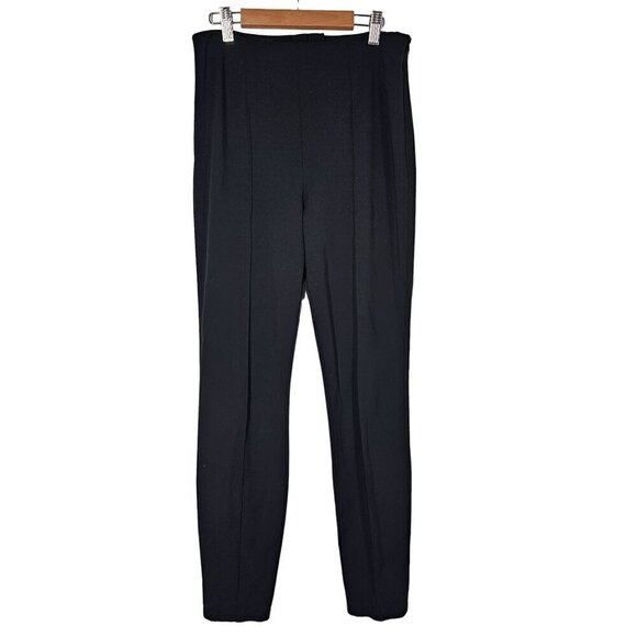 Escada Pintuck Hi Rise Trouser‎ Pants Slim Leg Ankle Side Zip Black Womens 38 - Picture 14 of 14